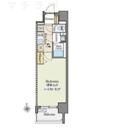 志賀本通駅 徒歩1分 9階の物件間取画像